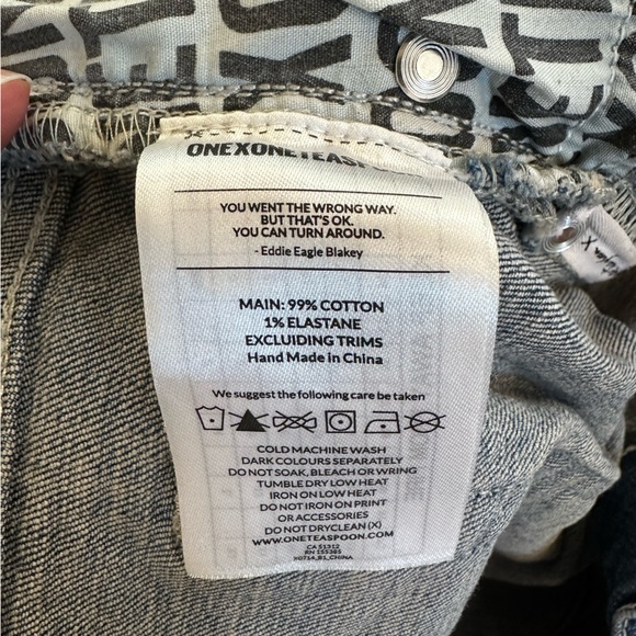 🎉 NWOT 🎉 One Teaspoon Bandits Sea Monster Jean Shorts Size 28 - Picture 5 of 5